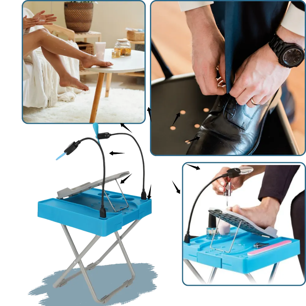 Ergonomic LED Pedicure Foot Rest