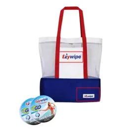 Ezywipe 2 Beach Towels and Collapsible Cooler Bag Insulated 8L, Leakproof Strong Portable Cooler Bag for Outdoor Travel Beach Picnic Camping BBQ Party
