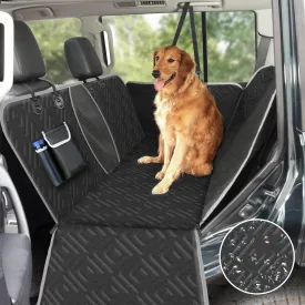 F-Color Dog Car Seat Cover - Waterproof Nonslip Dog Hammock for Car Comfort Enhancing Pet Seat Cover with Side Flap for Cars, Trucks and SUVs