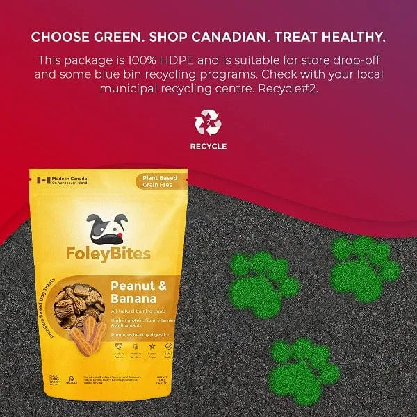 Foley Bites Peanut & Banana Premium Baked Dog Treats