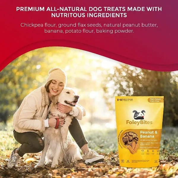 Foley Bites Peanut & Banana Premium Baked Dog Treats