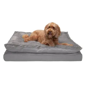 FURHAVEN MINKY PIL BED GRAY