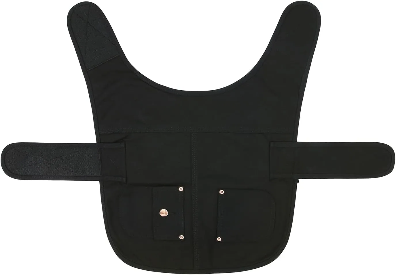 HDE Canvas Dog Vest Waterproof Jacket Cold Weather Coats for S-XL Dogs Black - M