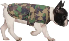 HDE Canvas Dog Vest Waterproof Jacket Cold Weather Coats for S-XL Dogs Duck Camo - M