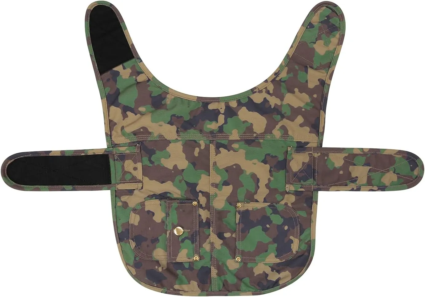 HDE Canvas Dog Vest Waterproof Jacket Cold Weather Coats for S-XL Dogs Duck Camo - M