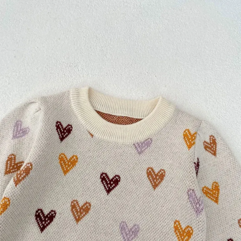 Heart Knitted Sweater