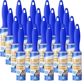 Hushee 20 Pcs Mini Lint Roller Bulk for Travel Small Lint Removers for Pet Hair and Clothes, 20 Rolls, 600 Sheets, Travel Size Removers Sticky Removing Tool for Travel, Gift Bags, Furniture, Car Seat