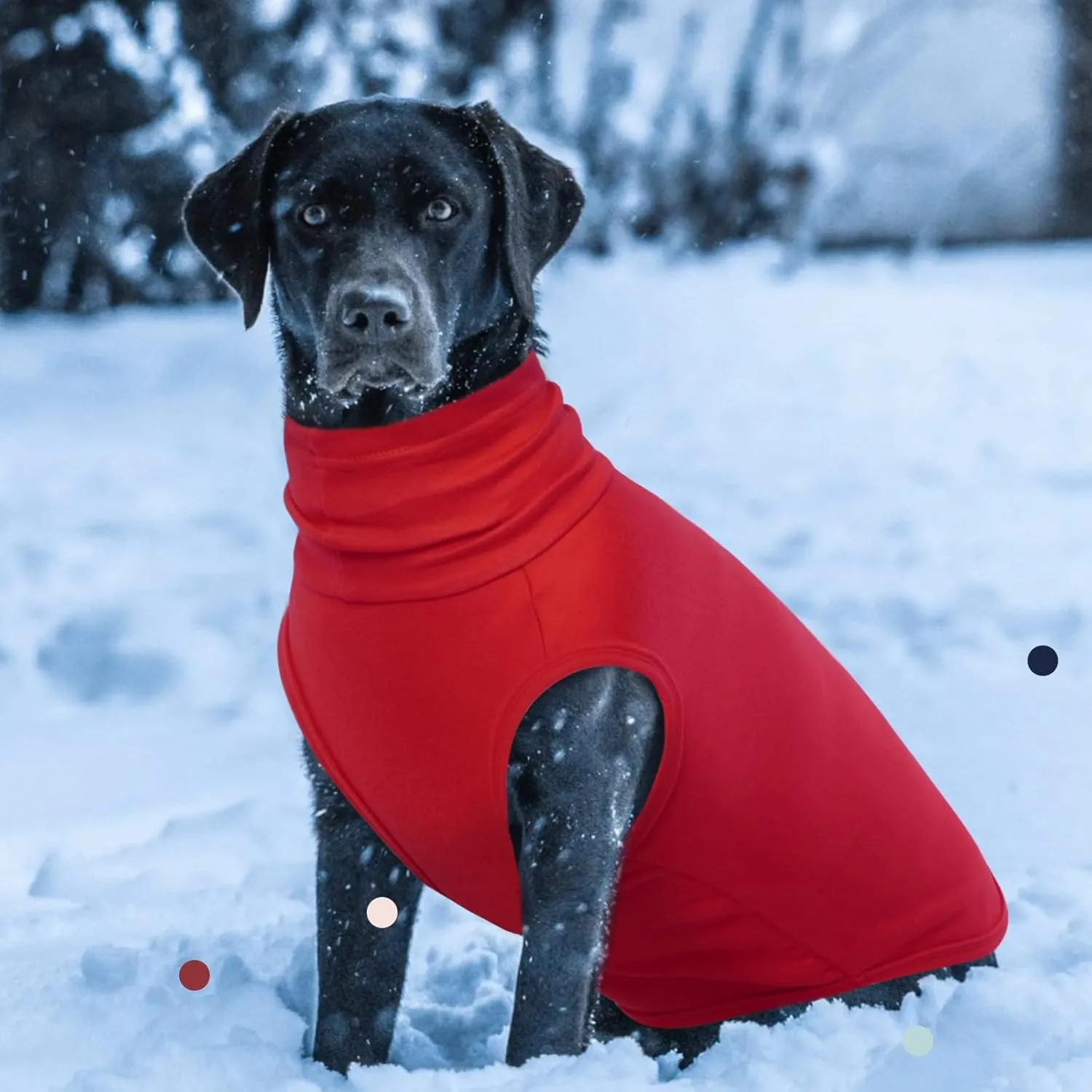IECOii XL Dog Sweater,Stretch Fleece Vest Dog Sweater - Red,X-Large,Turtleneck Dog Sweater for Large Dogs Girl Boy,Warm Dog Fleece Sweater Extra Large Dog Sweater Dog Sweatshirt,Christmas Dog Sweater