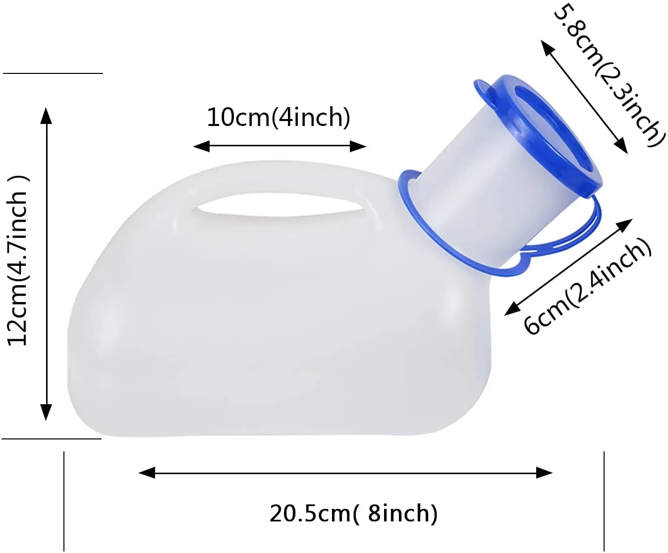 ITEM# 0020   Unisex Urinal for Car, Toilet Urinal for Men and Women, Bedpans Pee Bottle, With a Lid and Funnel, Plastic Can for Car, Old Man, Child and Diabetes for Camping Outdoor Travel (Watch Video)