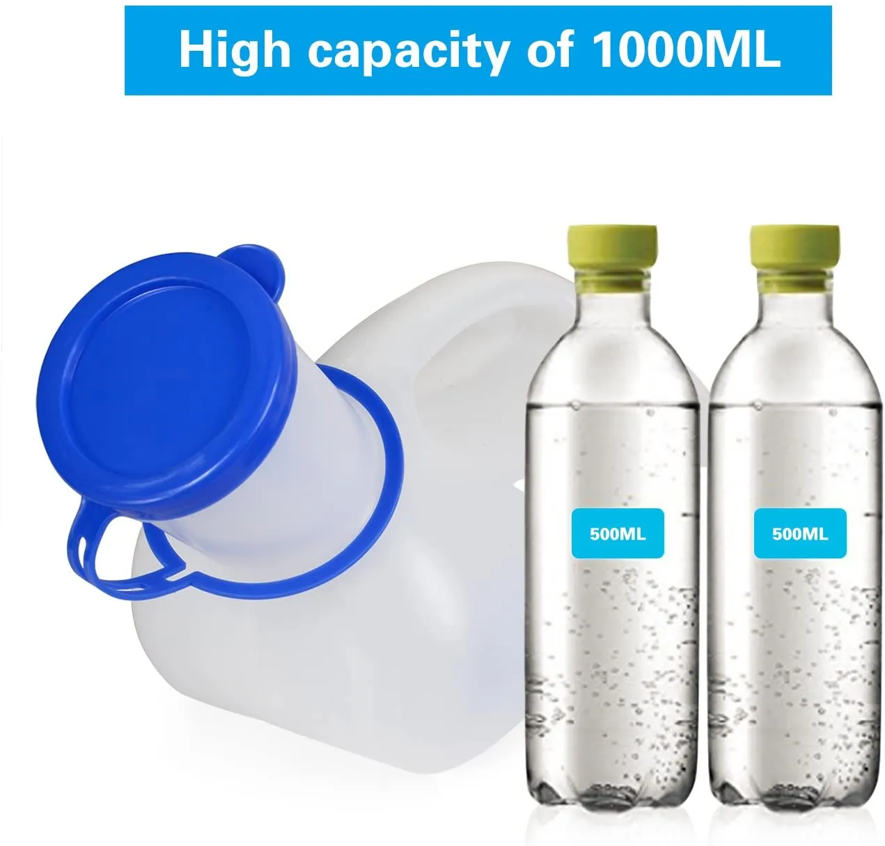 ITEM# 0020   Unisex Urinal for Car, Toilet Urinal for Men and Women, Bedpans Pee Bottle, With a Lid and Funnel, Plastic Can for Car, Old Man, Child and Diabetes for Camping Outdoor Travel (Watch Video)