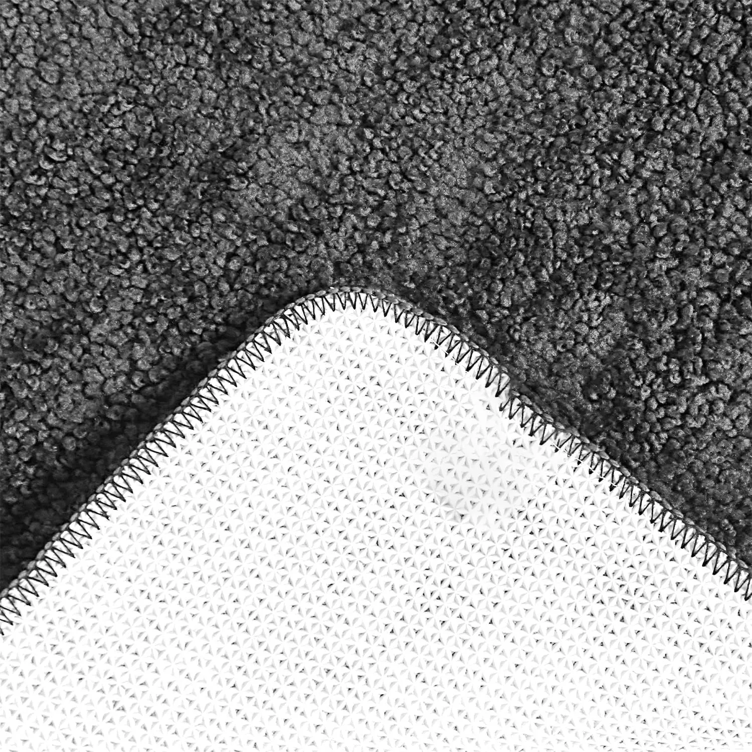 Kuber Industries Pack of 6 Super Soft Door mat|Microfiber Anti-Slip Water Absorbant Fluffy Floor Mat|Entrance Mat for Kitchen,Bedside,Door,Living Room,60x40 cm,Set of 2|Grey Blue Solid