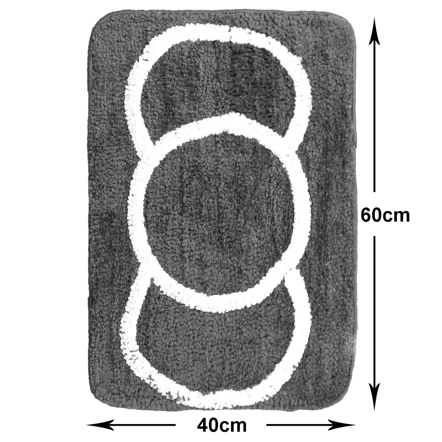 Kuber Industries Super Soft Door mat|Microfiber Anti-Slip Water Absorbant Fluffy Floor Mat|Entrance Mat for Kitchen,Bedside,Door,Living Room,60x40 cm,Set of 2|Blue and Grey (Pack of 4)