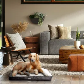 Max & Marlow Quilt Top Plush Mat Dog & Cat Bed, Non Slip Bottom, Machine Washable, Gray, Large