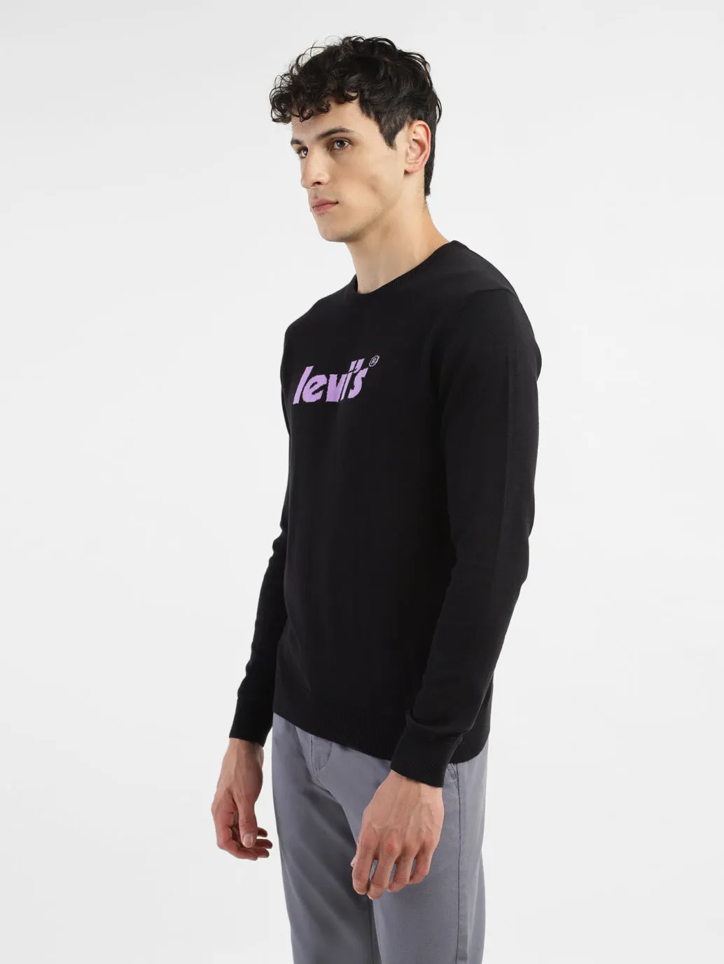 Men's Printed Crew Neck Sweater