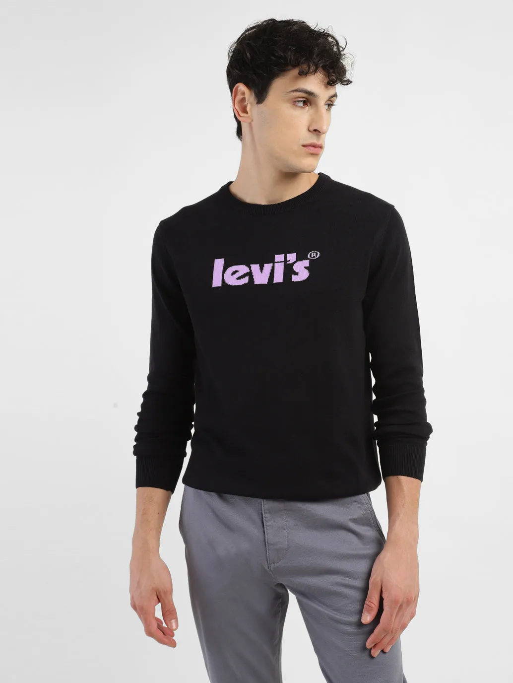 Men's Printed Crew Neck Sweater