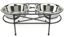 Mesh Elevated Double Dog Bowl
