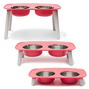 Messy Mutts Elevated Double Feeder Dog Bowls