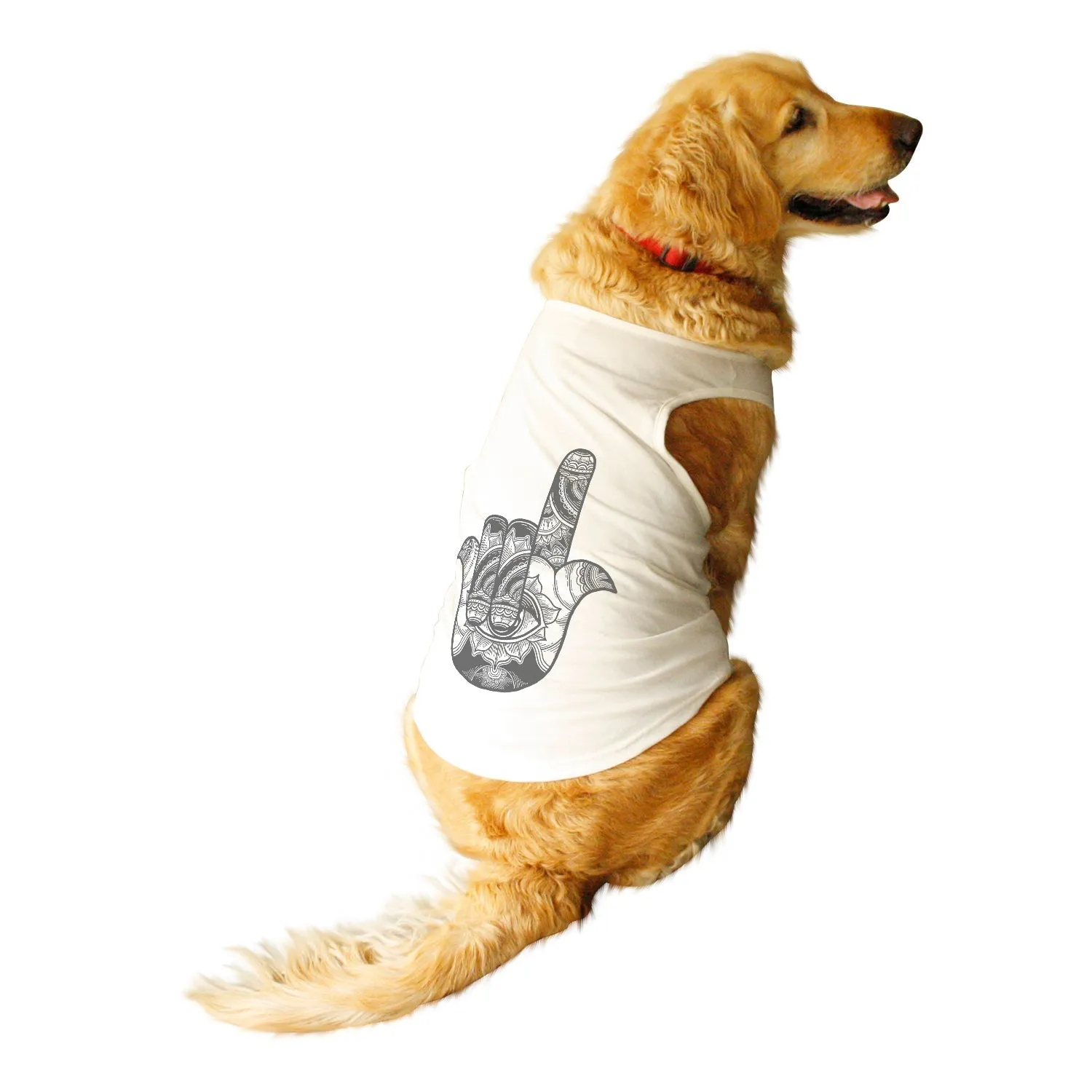 Metal Hamsa Dog Tee