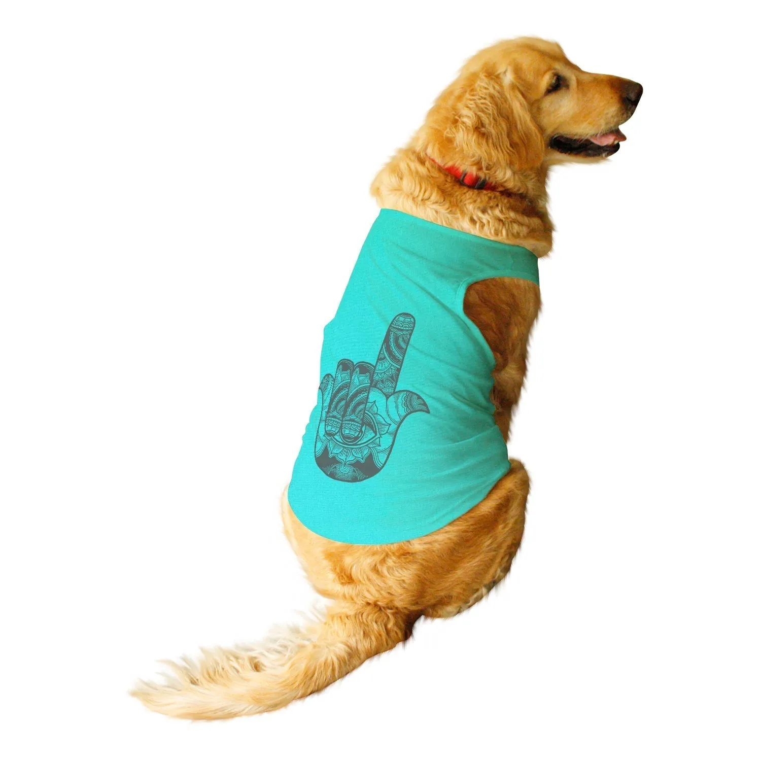 Metal Hamsa Dog Tee