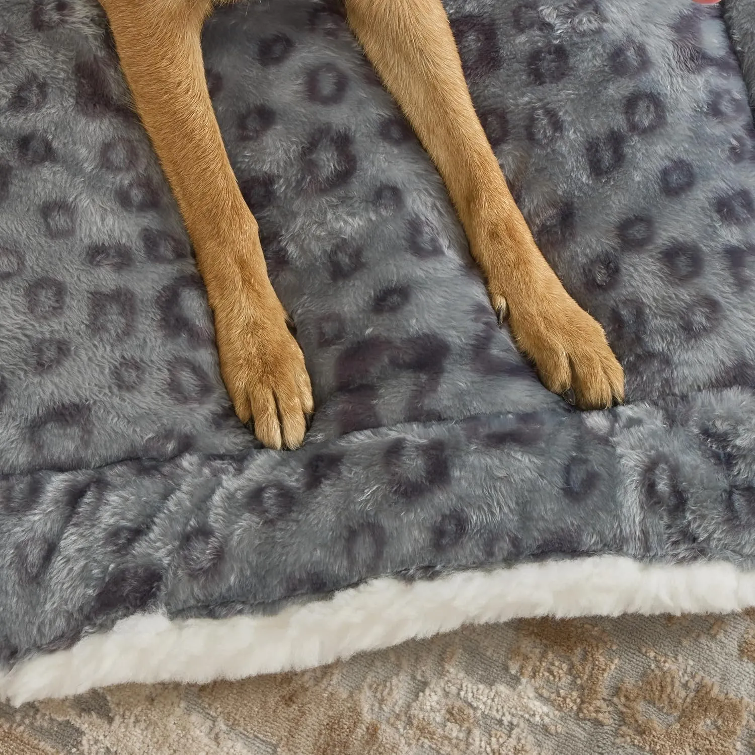 MidWest Homes for Pets Reversible Pet Bed; Machine Washable; Great for Intermediate Dog Breeds; Spotted Gray; 36"; 40236-FVGYS