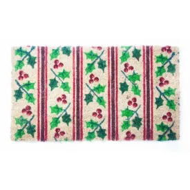 Mistletoe Christmas Coir Door Mat - 40 x 70cm