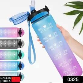 Motivational Gym Water Bottle with Straw – Leakproof & BPA-Free