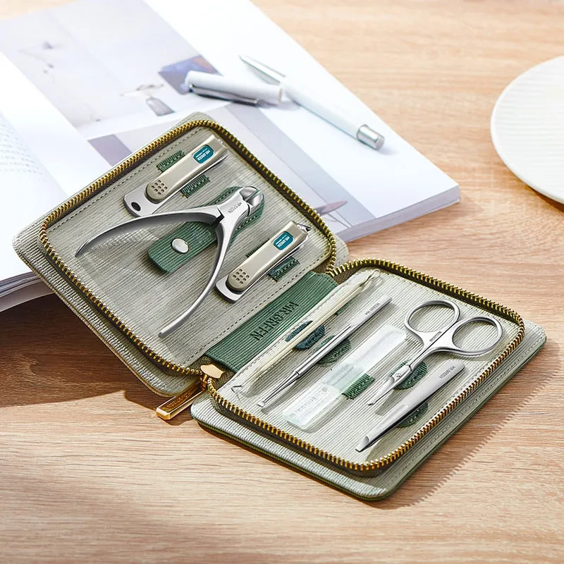 MR.GREEN Professional Manicure Pedicure & Facial Grooming 8pc Medical Grade Travel Kit