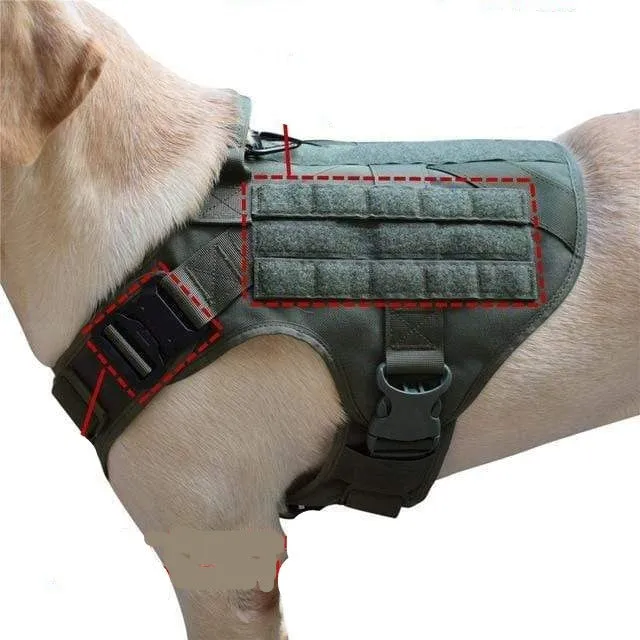 MXSLEUT Tactical Dog Vest Breathable military dog clothes K9 harness adjustable size | TheKedStore