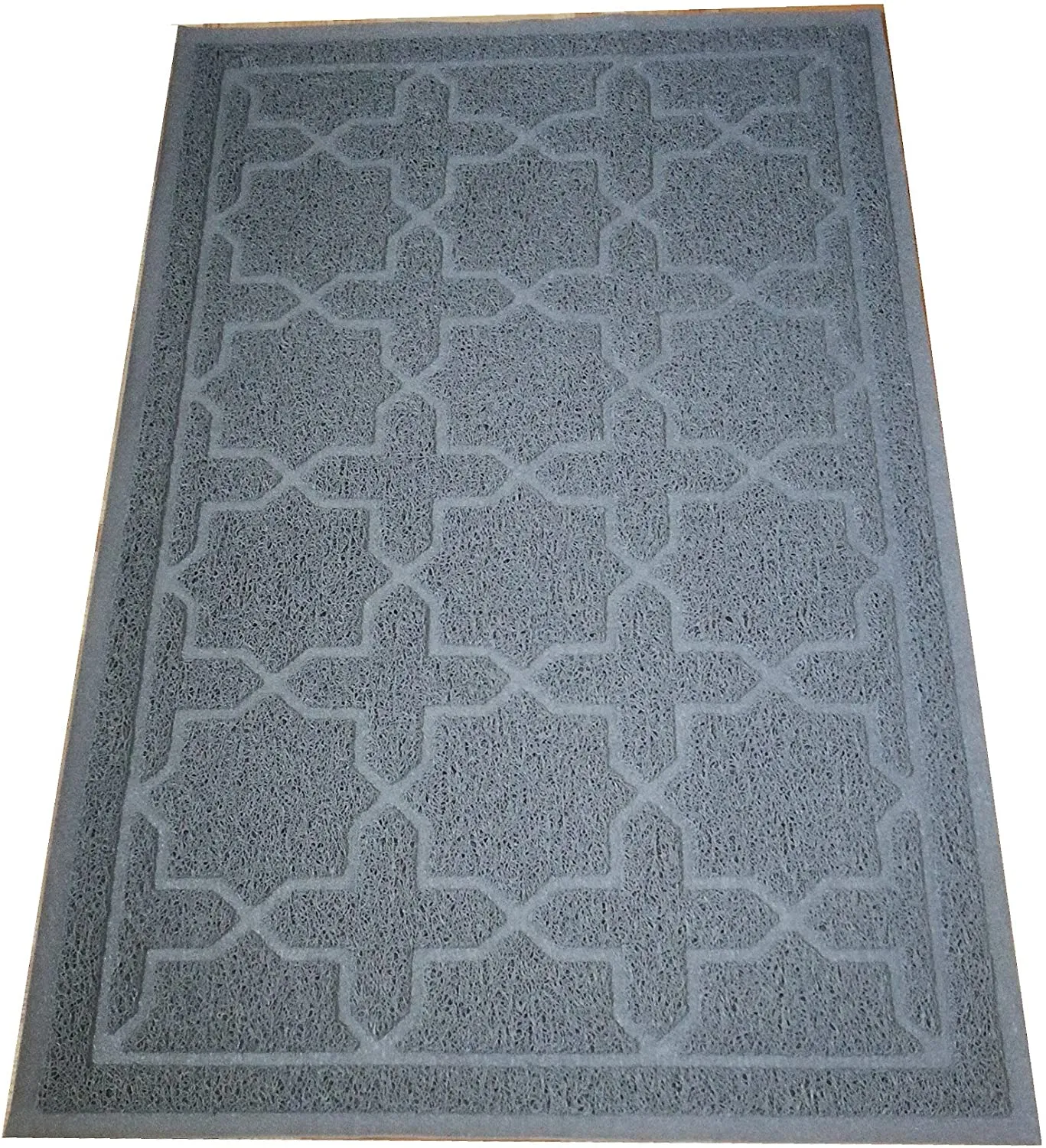 New Piepea Extra Large Cat Litter Mat, 35" x 23", BPA & Phthalate Free, with Litter Lock Mesh, Traps Messes, Easy Clean, Durable and Soft - Large Mat, Litter Box Mat, Cat Mat, Kitty Litter Mat (Grey)