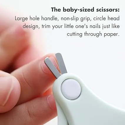 Newborn Nail Trimmer: Owl Baby Nail Care Set - 4-in-1 Baby Manicure Kit with Case - Green