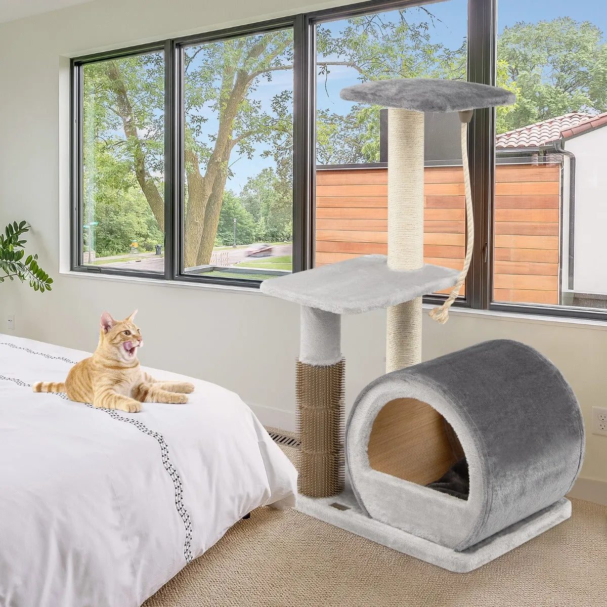 NNECW Multi-level Cat Tree Tower with Top Perch for Pet