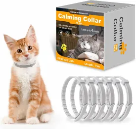 Nodfens Calming Collar for Cats Adjustable Pheromones Cat Diffuser Pet Diffuser Anxiety Relief for Pet 6PCS 60 Day Long-Term Effect