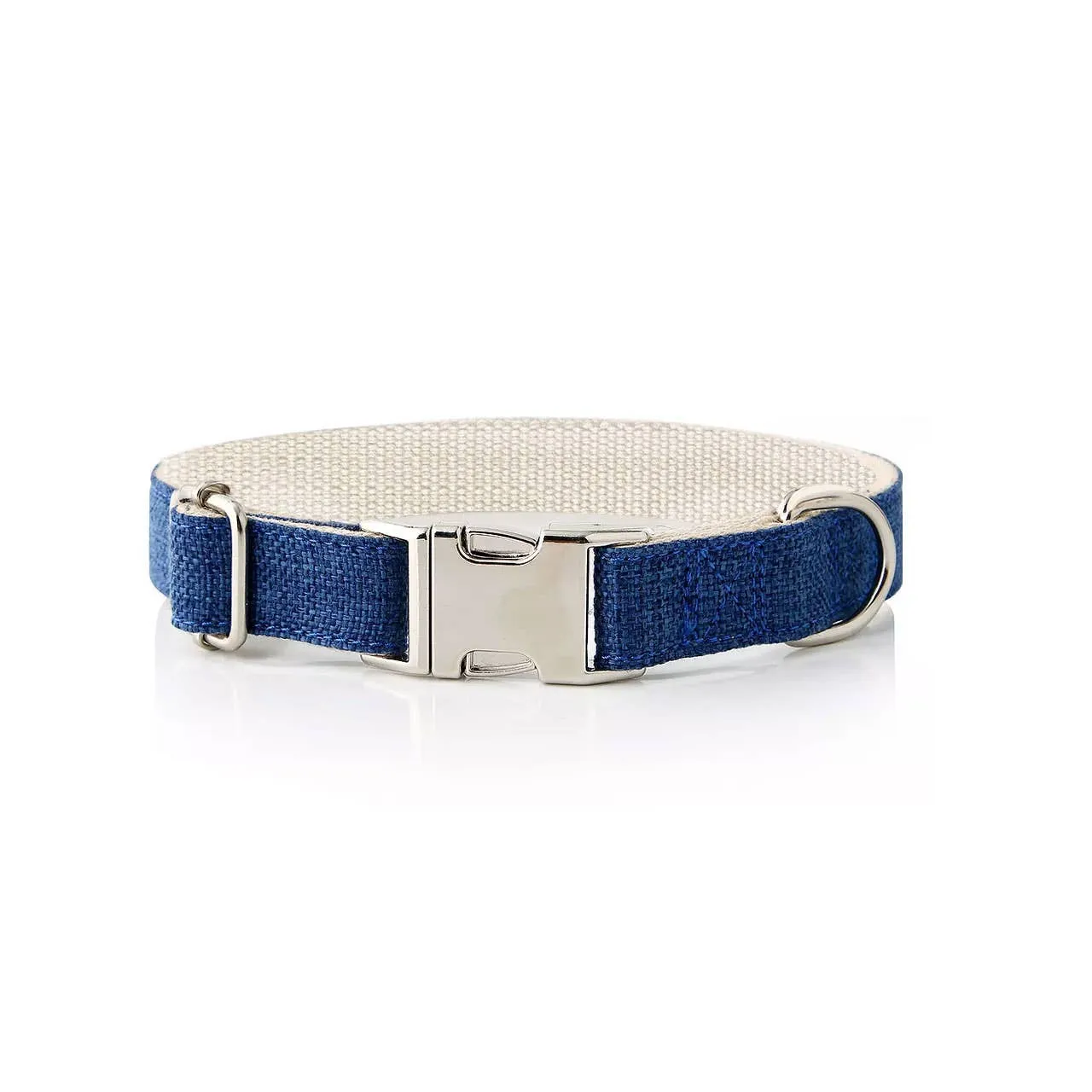 Organic Hemp & Cotton Dog Collar - Ink Blue