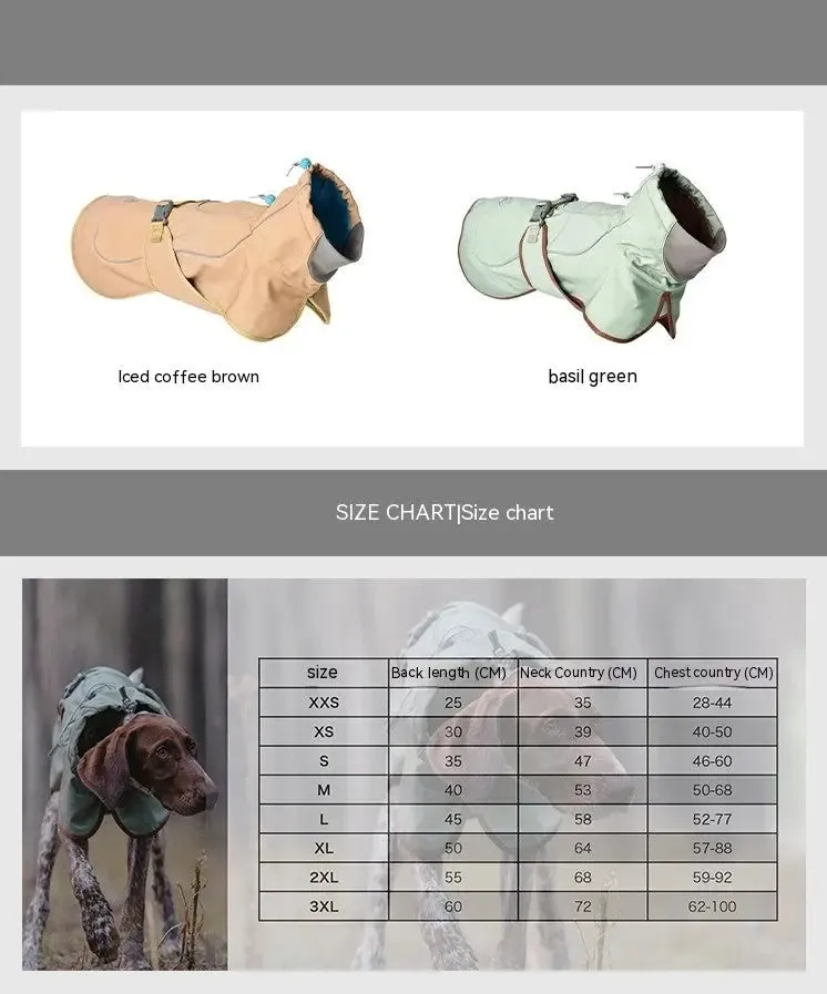Outdoor Soft Shell Waterproof Dog Jacket Windproof Warm