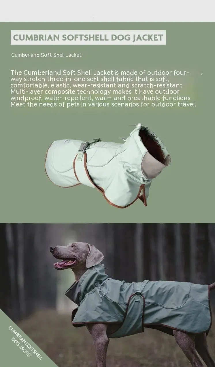 Outdoor Soft Shell Waterproof Dog Jacket Windproof Warm