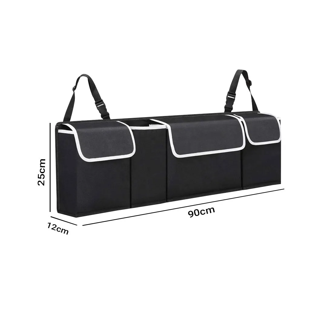 Oxford Cloth Car Trunk Storage Organizer 2X Multi-Purpose Interior Accessories Backseat Black
