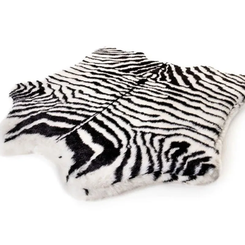 Paw Brands, PupRug™ Animal Print Memory Foam Dog Bed, Zebra Faux Print