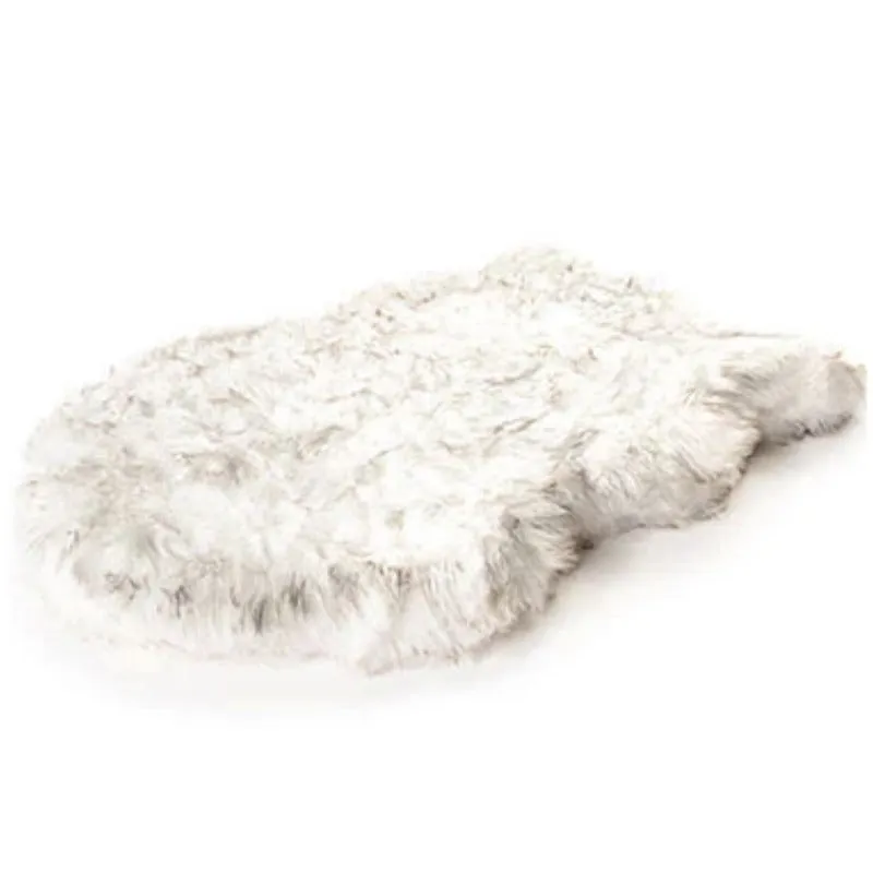 Paw Brands, PupRug™ Faux Fur Orthopedic Dog Bed, Curve White