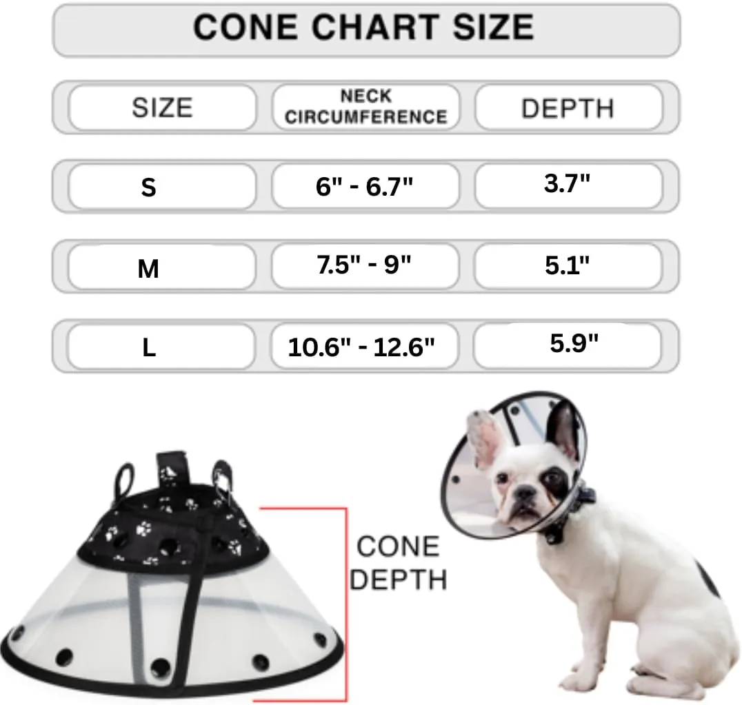 Pet Cone Black (Black, Medium)