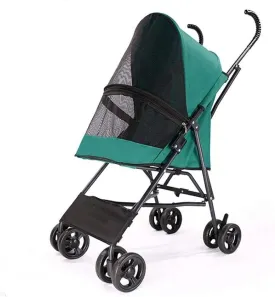 Pet Dog Cat Animal Stroller | Dog Pram | Dog for Traveling | Travel Vet Stroller Dog Pushchair | 2 Front Swivel Wheels & Rear Brake (Green)
