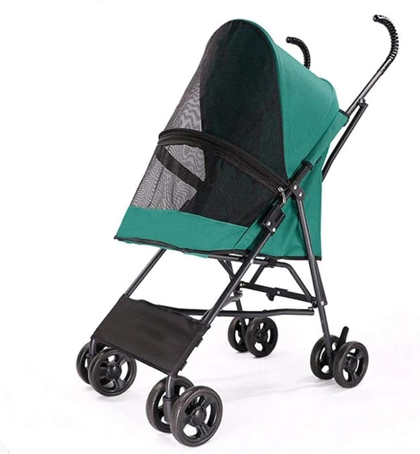 Pet Dog Cat Animal Stroller | Dog Pram | Dog for Traveling | Travel Vet Stroller Dog Pushchair | 2 Front Swivel Wheels & Rear Brake (Green)