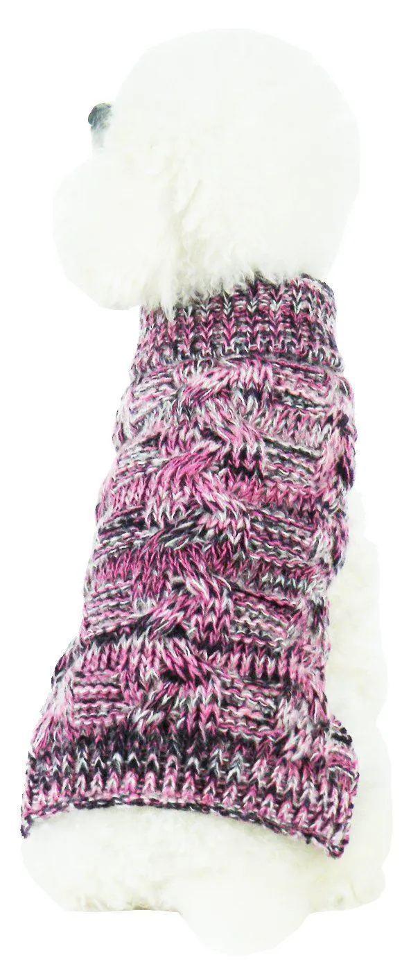 Pet Life ® 'Royal Bark' Heavy Cable Knitted Designer Fashion Dog Sweater