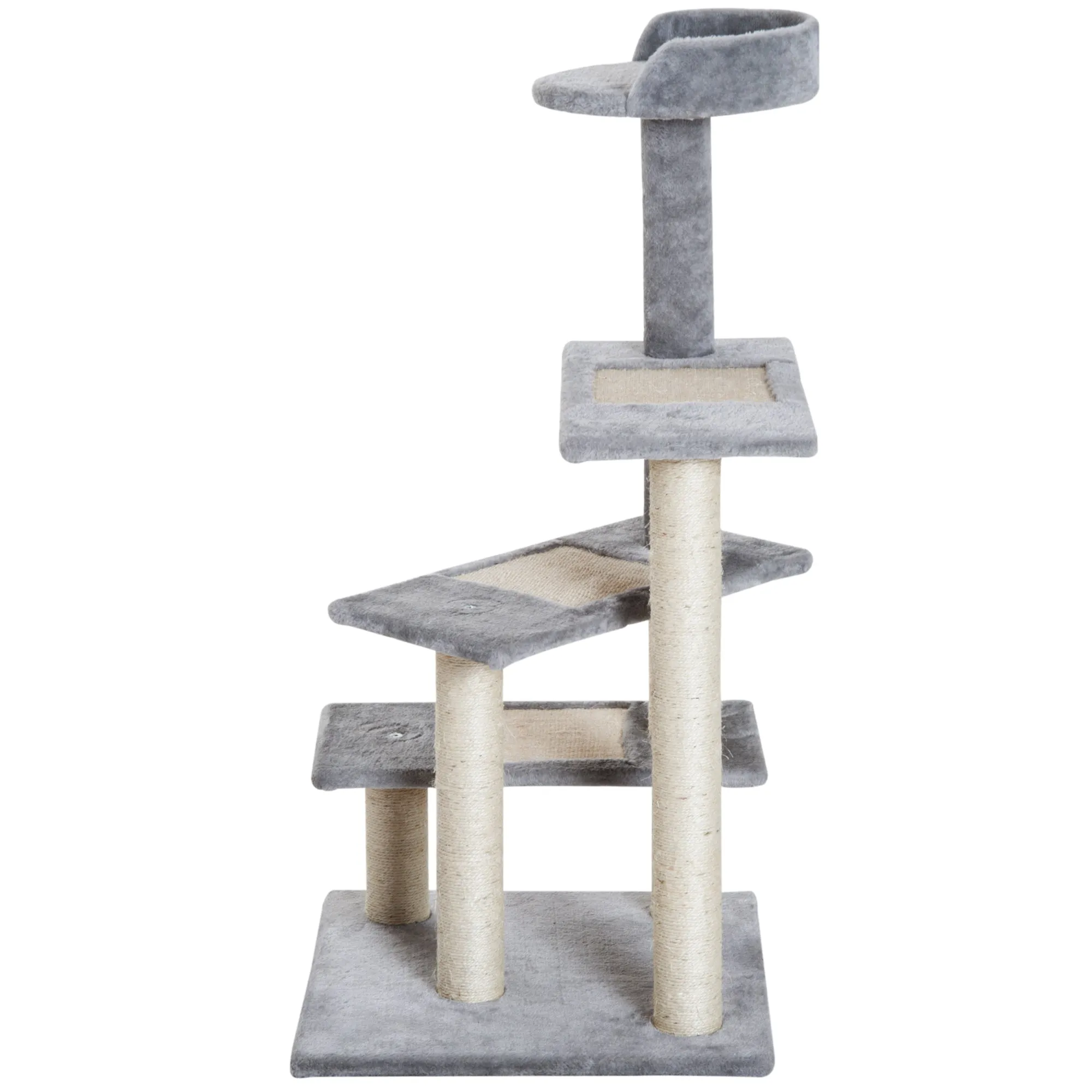 Plush Cat Tree Activity Center-Grey