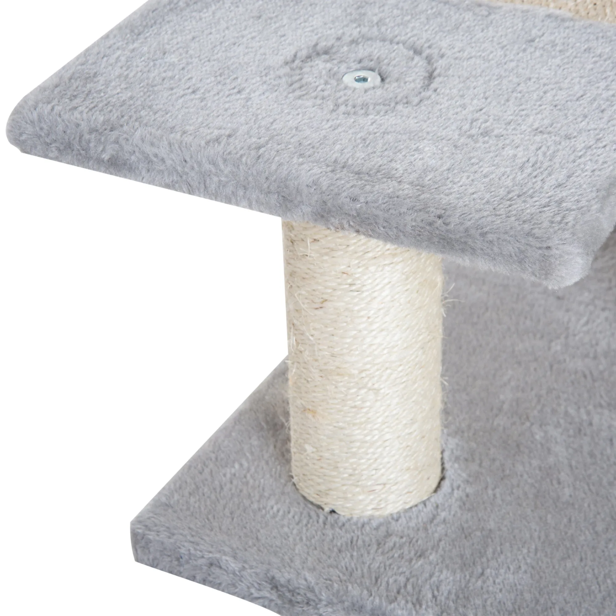 Plush Cat Tree Activity Center-Grey