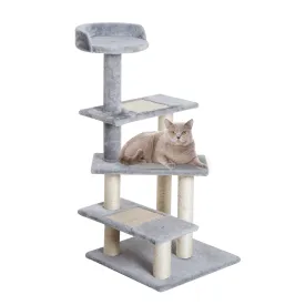 Plush Cat Tree Activity Center-Grey