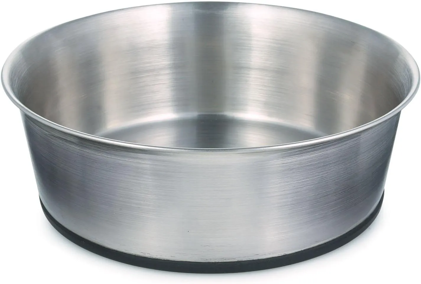 Pro Select Stainless Steel Dog Bowl with Rubber Base Sizes Vary (1 Pack), 30 OZ
