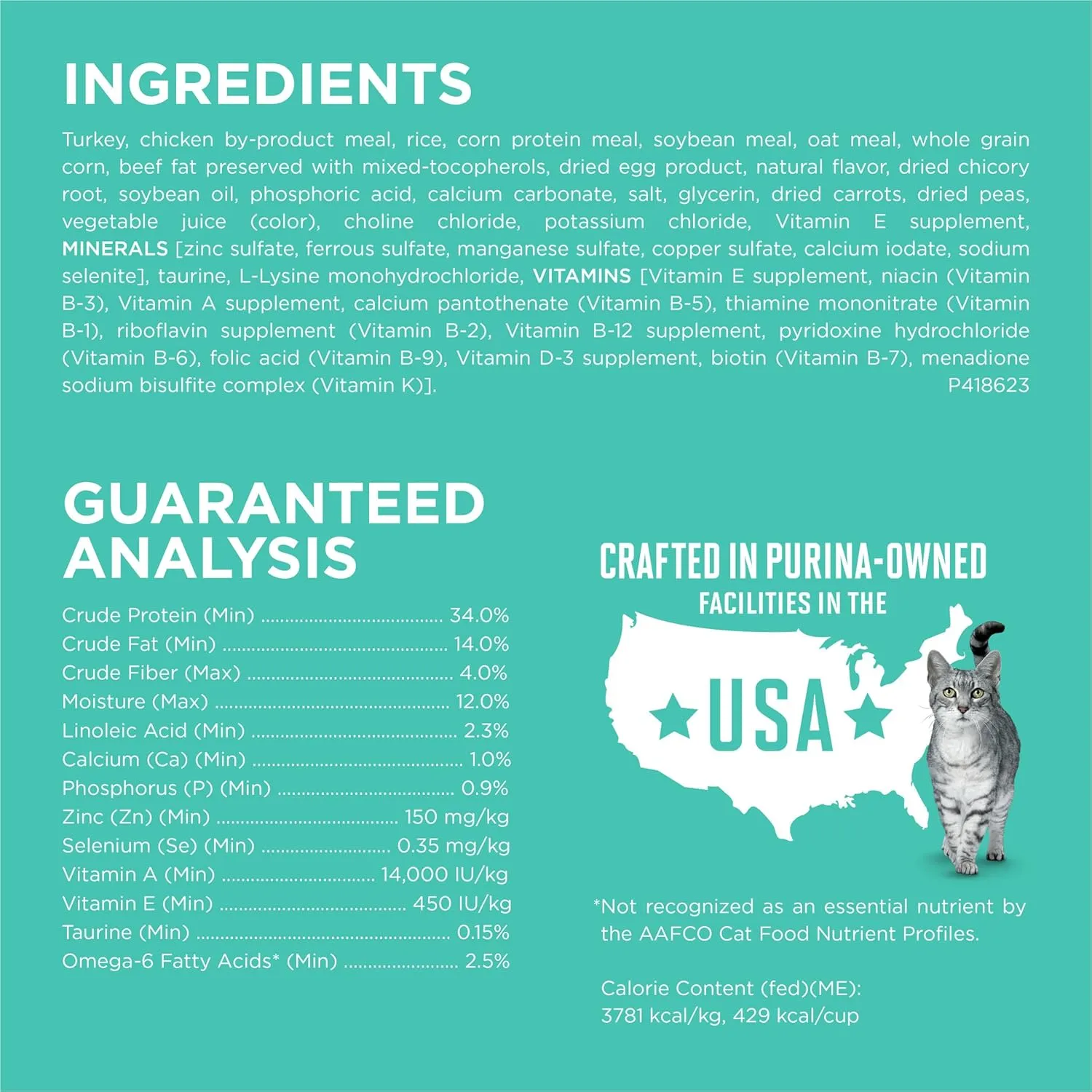 Purina ONE Sensitive Stomach, Sensitive Skin, Natural Dry Cat Food,  Plus Sensitive Skin and Stomach Formula - 16 lb. Bag