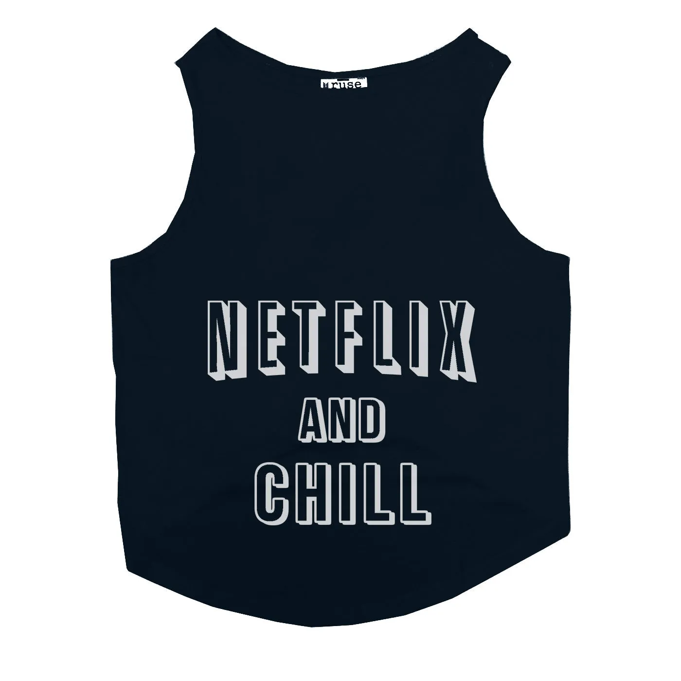 "Netflix And Chill" Night Glow Printed Dog Tee