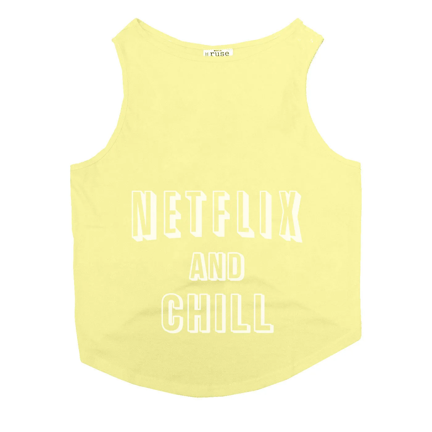 "Netflix And Chill" Night Glow Printed Dog Tee