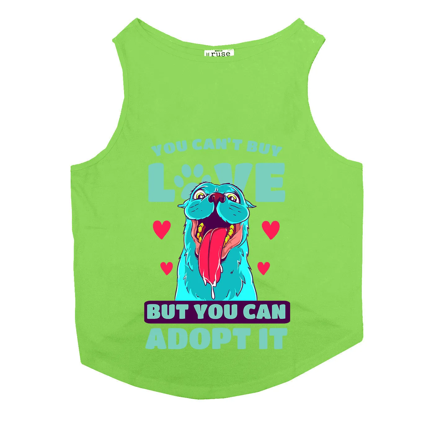 Ruse "Adopt Love" Printed Tank Dog Tee